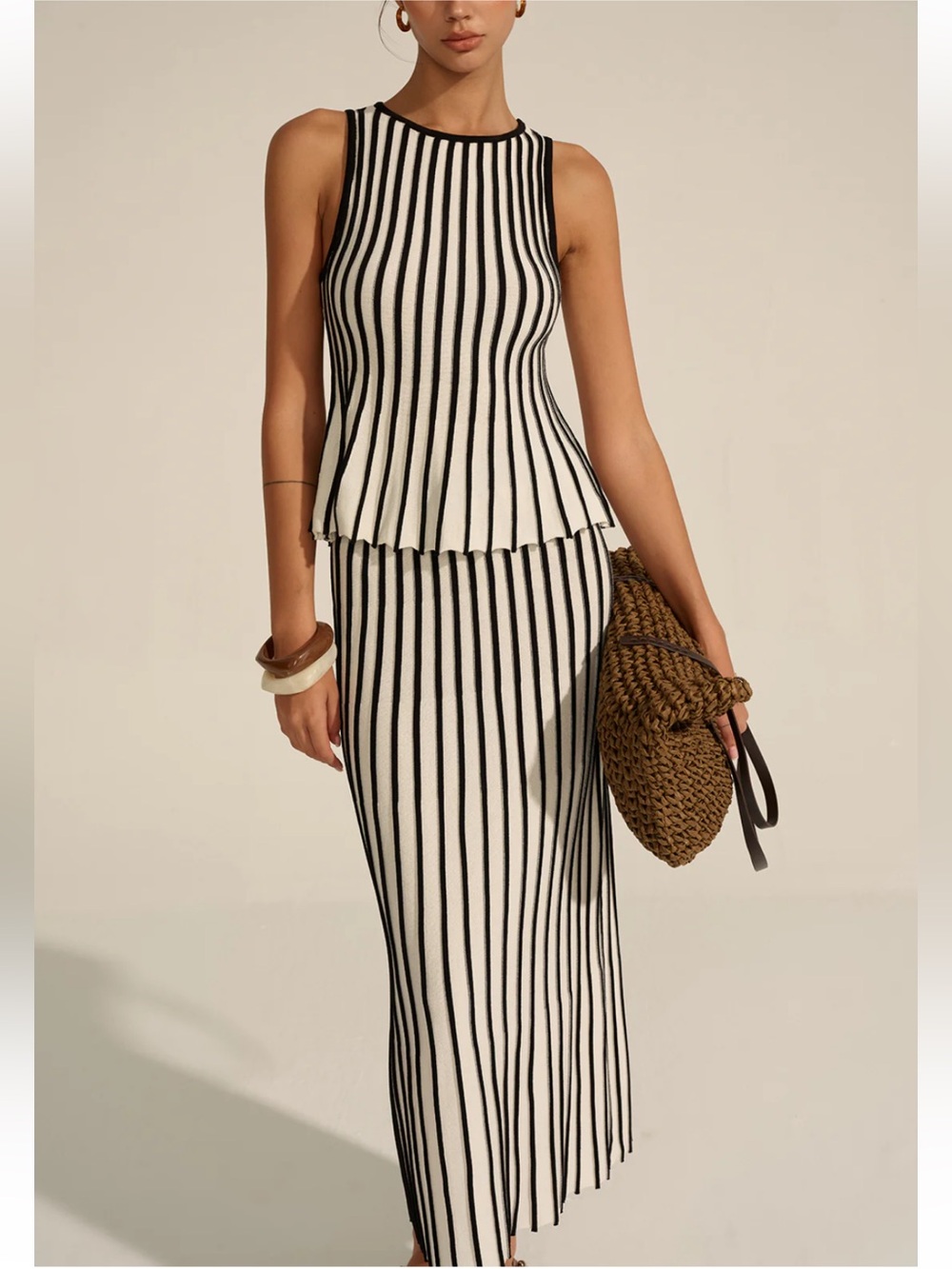 Commense Striped Knit Co-ord Set Size Small NWT - Picture 2 of 13